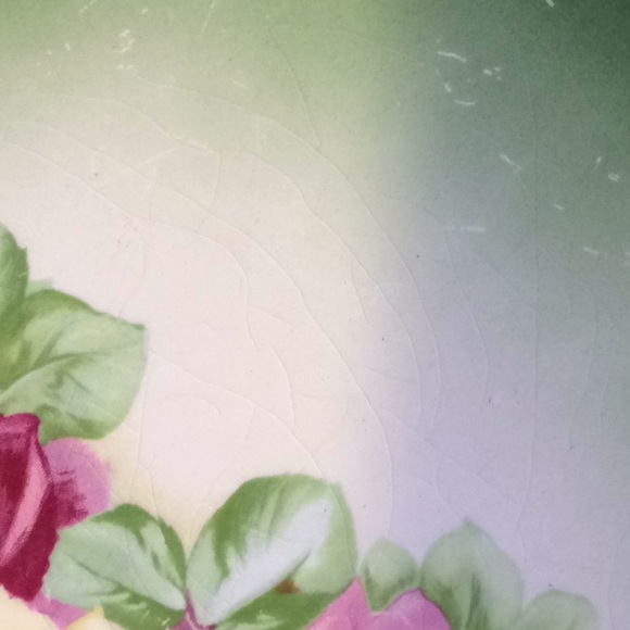 VINTAGE AMERICAN CHINA ROSE PLATTER 🌹🌹🌹 - Picture 5 of 6